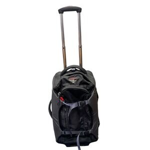 Osprey Rolling Backpack Convertible Luggage Black Grey Travel Bag Carry On